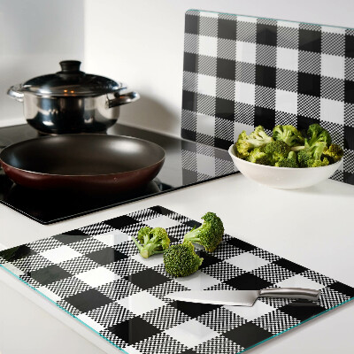 Tabla de cortar de cristal Motivo de cuadros