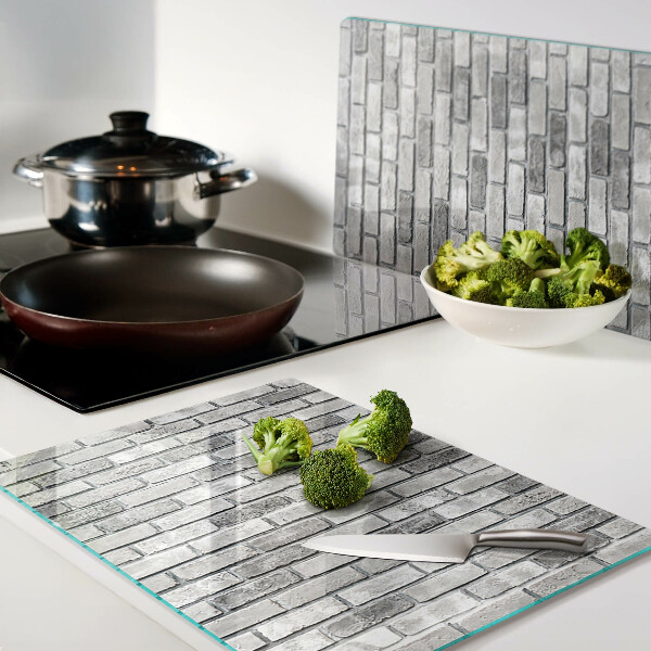 Szklana deska do krojenia Ceglana ściana