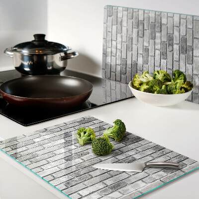 Szklana deska do krojenia Ceglana ściana