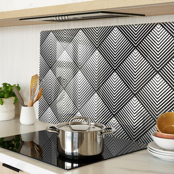 Tabla para cortar Geometría en blanco y negro