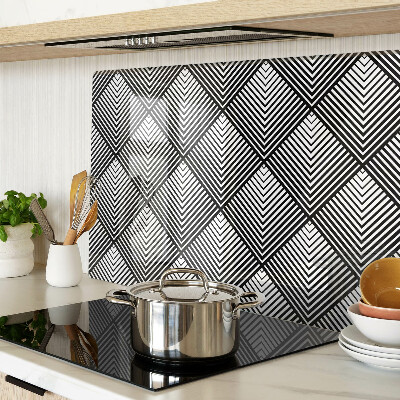 Tabla para cortar Geometría en blanco y negro