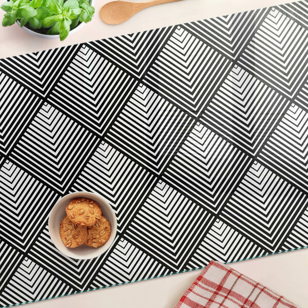 Tabla para cortar Geometría en blanco y negro