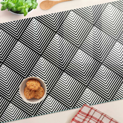 Tabla para cortar Geometría en blanco y negro