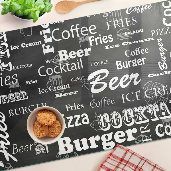 Szklana deska do krojenia Jedzenie i napoje