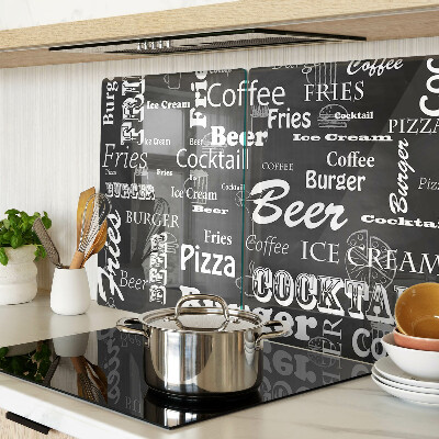 Tabla de cortar de cristal Comida y bebida