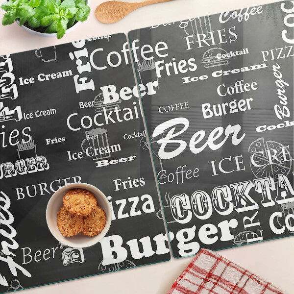 Szklana deska do krojenia Jedzenie i napoje