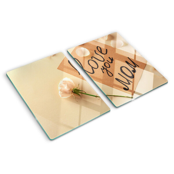 Tabla de cocina Amor y flores