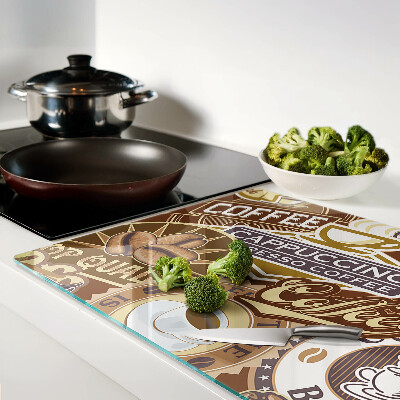 Szklana deska kuchenna Kawa i espresso