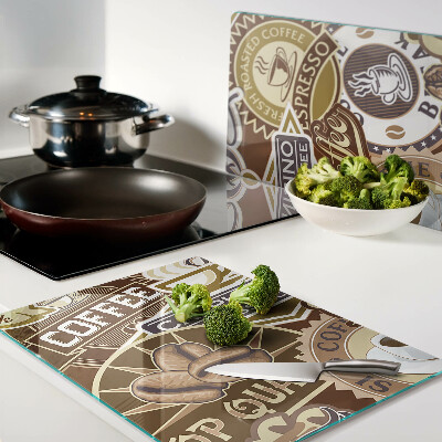 Szklana deska kuchenna Kawa i espresso