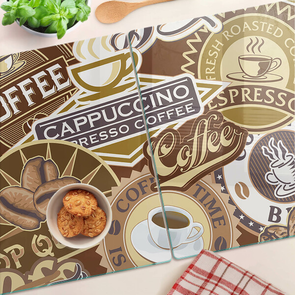 Szklana deska kuchenna Kawa i espresso