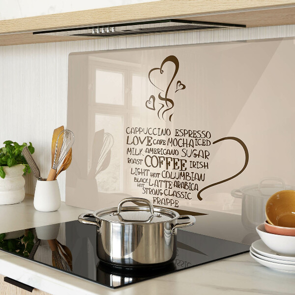 Tabla de cortar de cristal Café y corazón