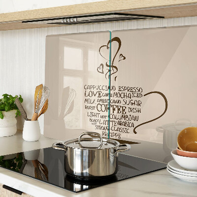 Tabla de cortar de cristal Café y corazón