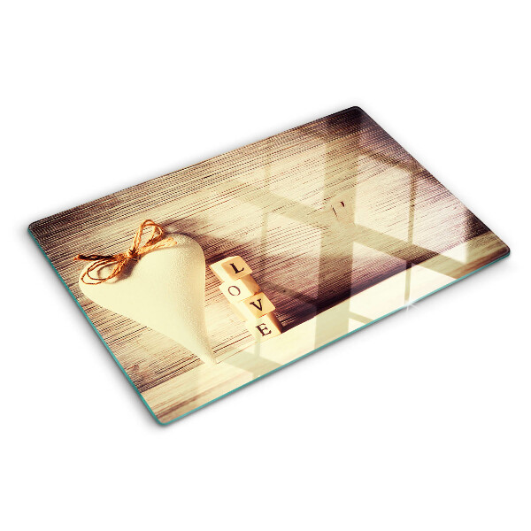 Deska kuchenna szklana Miłość i serce