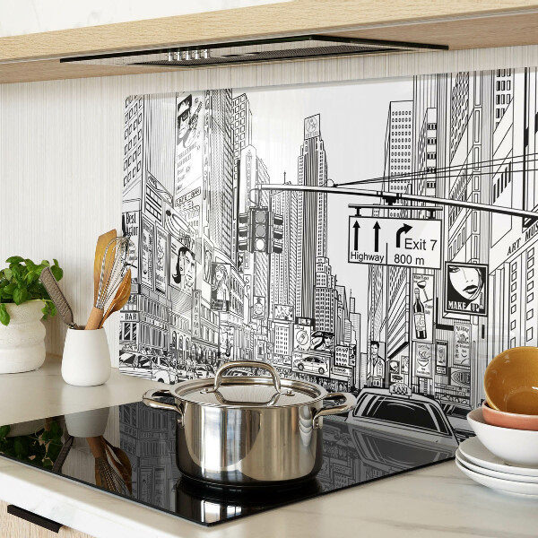 Tabla para cortar Nueva York al estilo de los cómics