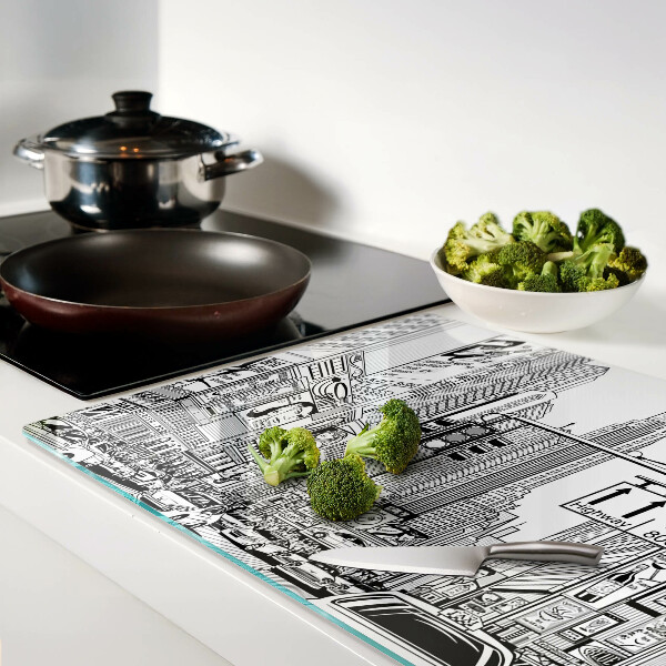 Tabla para cortar Nueva York al estilo de los cómics