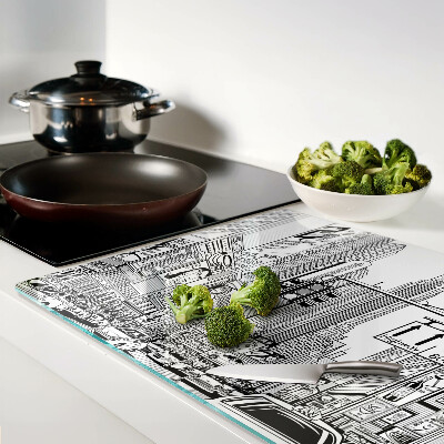 Tabla para cortar Nueva York al estilo de los cómics