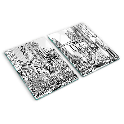 Tabla para cortar Nueva York al estilo de los cómics