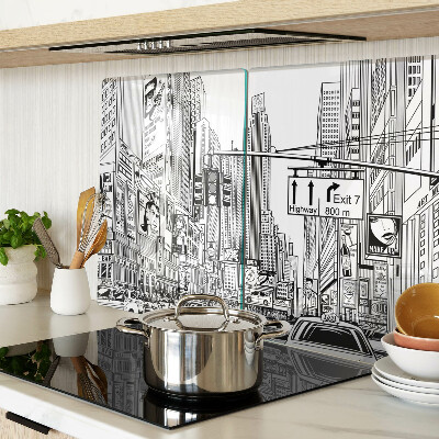 Tabla para cortar Nueva York al estilo de los cómics