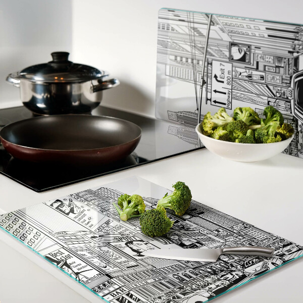 Tabla para cortar Nueva York al estilo de los cómics