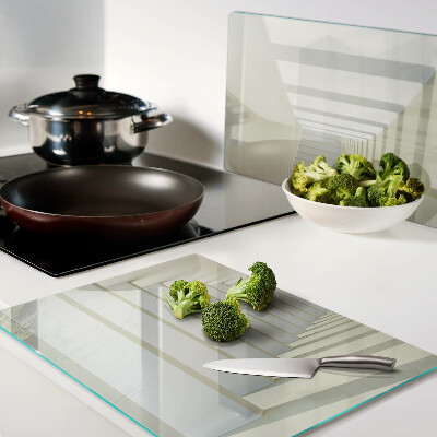 Tabla de cocina Perspectiva arquitectónica con efecto espejo
