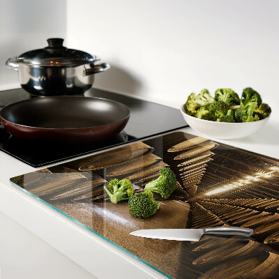 Tabla de cortar de cristal Interior de una bodega con barricas