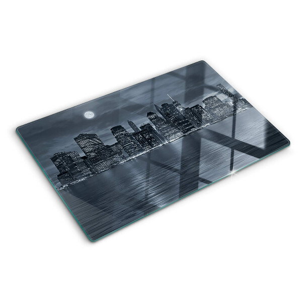 Tabla de cocina Panorama de la ciudad nocturna