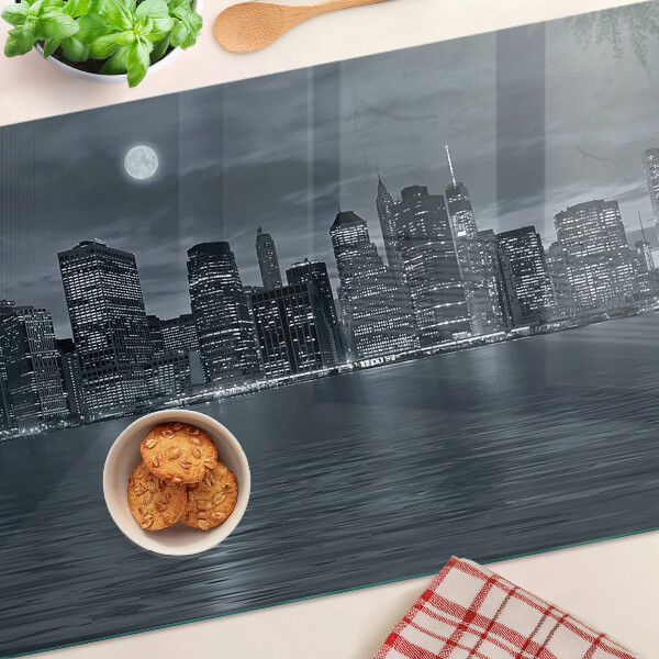 Tabla de cocina Panorama de la ciudad nocturna