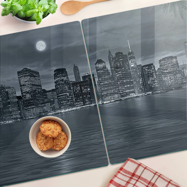 Tabla de cocina Panorama de la ciudad nocturna