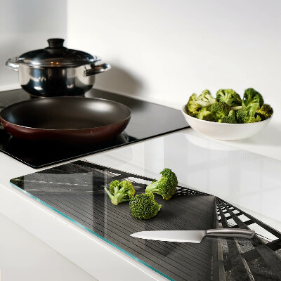 Tabla de cortar de cristal Puente de madera sobre el agua