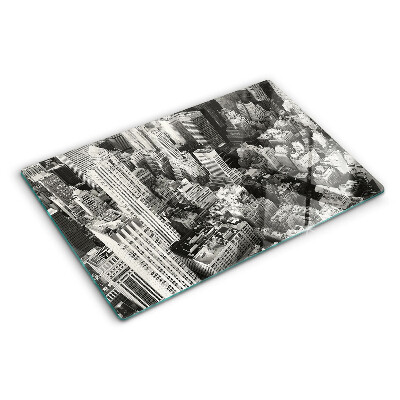 Tabla para cortar Una vista de pájaro de la ciudad