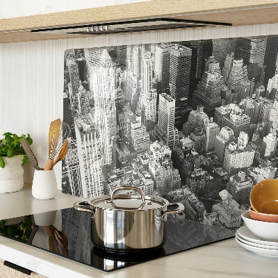Szklana deska kuchenna Widok miasta z lotu ptaka