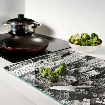 Tabla para cortar Una vista de pájaro de la ciudad