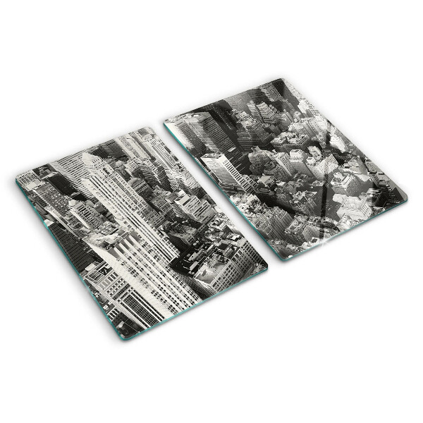 Tabla para cortar Una vista de pájaro de la ciudad