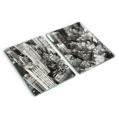 Tabla para cortar Una vista de pájaro de la ciudad