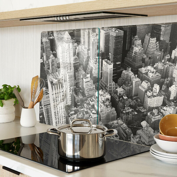 Tabla para cortar Una vista de pájaro de la ciudad