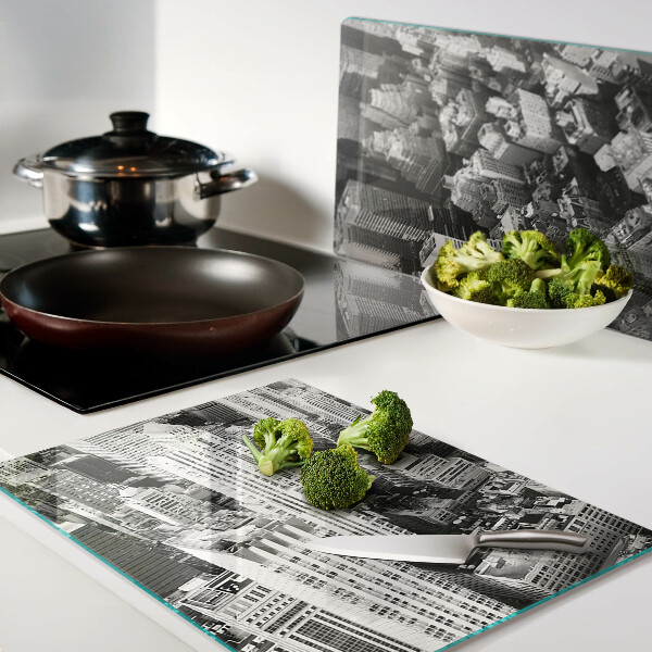 Szklana deska kuchenna Widok miasta z lotu ptaka