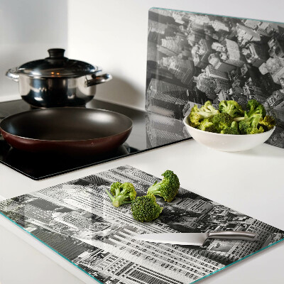 Szklana deska kuchenna Widok miasta z lotu ptaka