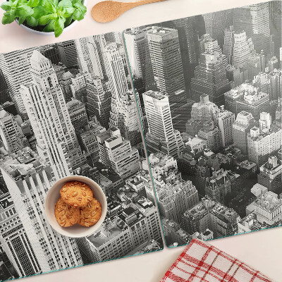 Tabla para cortar Una vista de pájaro de la ciudad