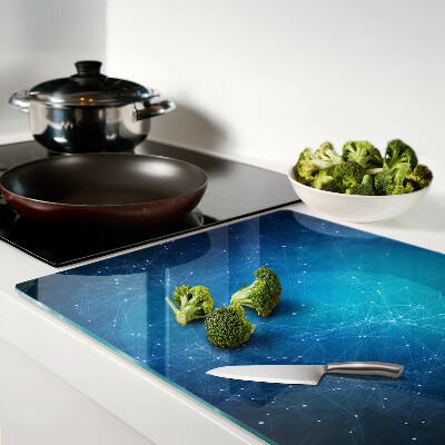 Tabla de cortar de cristal Motivo de líneas y puntos geométricos