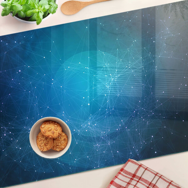 Tabla de cortar de cristal Motivo de líneas y puntos geométricos