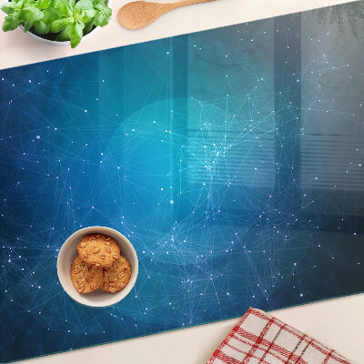 Tabla de cortar de cristal Motivo de líneas y puntos geométricos