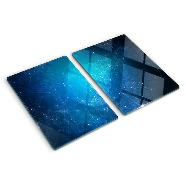 Tabla de cortar de cristal Motivo de líneas y puntos geométricos