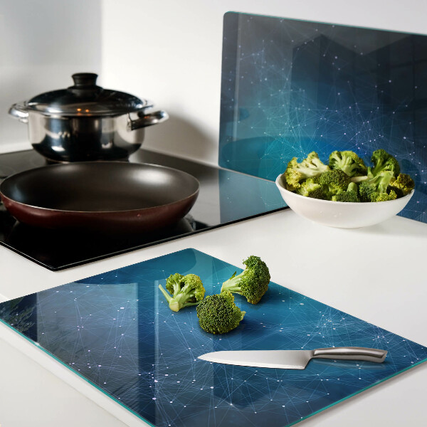 Szklana deska do krojenia Motyw geometrycznych linii i punktów