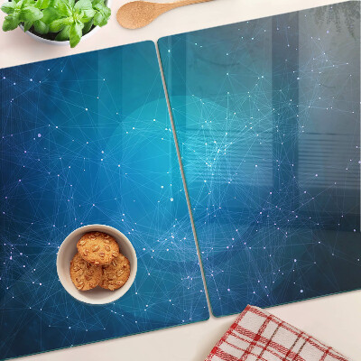 Tabla de cortar de cristal Motivo de líneas y puntos geométricos