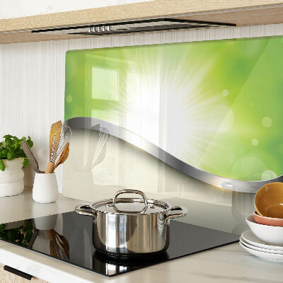 Tabla de cocina Bokeh verde con rayos de luz