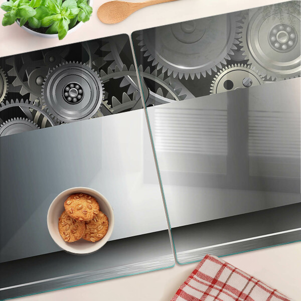 Deska kuchenna szklana Mechaniczne tryby i metaliczne powierzchnie