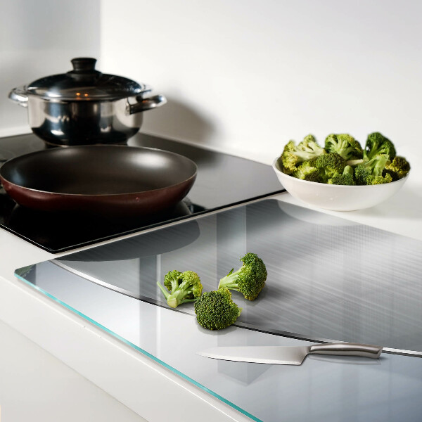 Tabla de cortar de cristal Brillo metálico con reflejos.