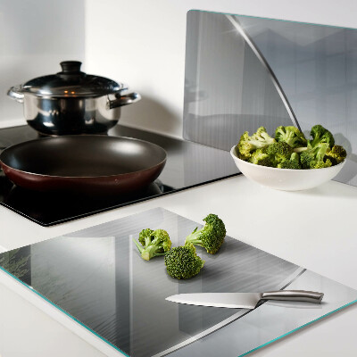Tabla de cortar de cristal Brillo metálico con reflejos.