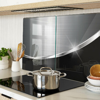 Tabla de cortar de cristal Brillo metálico con reflejos.