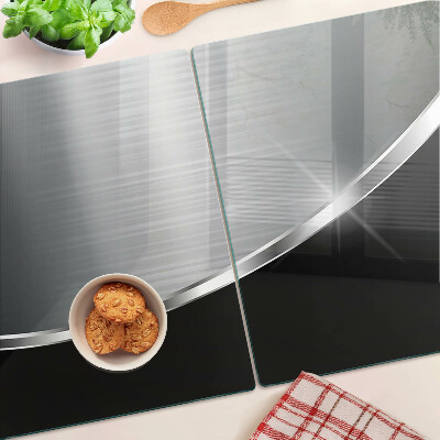 Tabla de cortar de cristal Brillo metálico con reflejos.